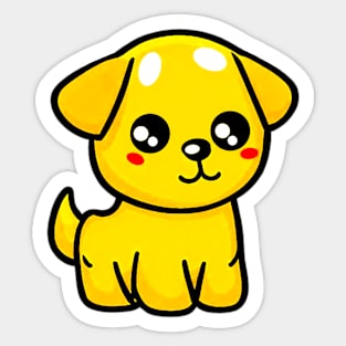 Kawaii Cute Yellow Puppy Sticker